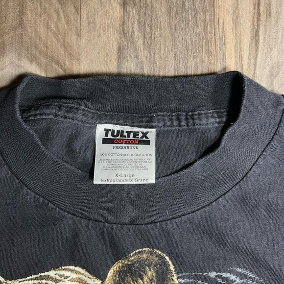 Vintage Philadelphia Zoo Tiger Black Graphic T-shirt Size XL Y2K - Picture 3 of 5